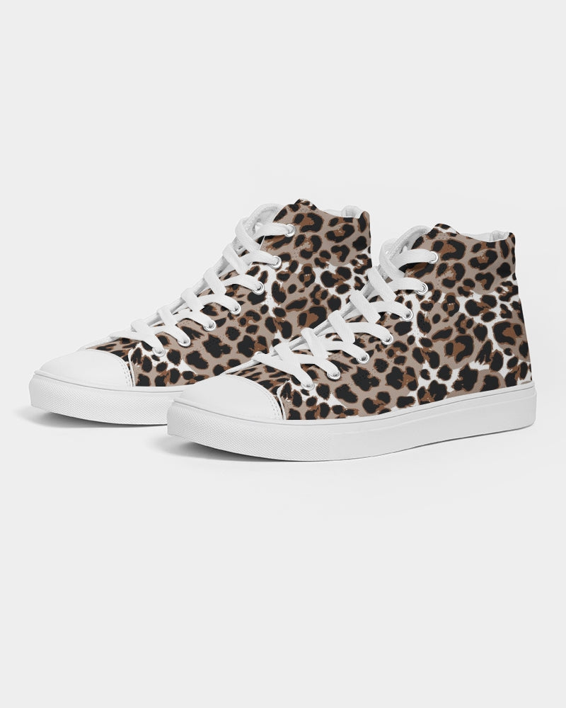 Leopard Fur Men's Hightop Canvas Shoe DromedarShop.com Online Boutique