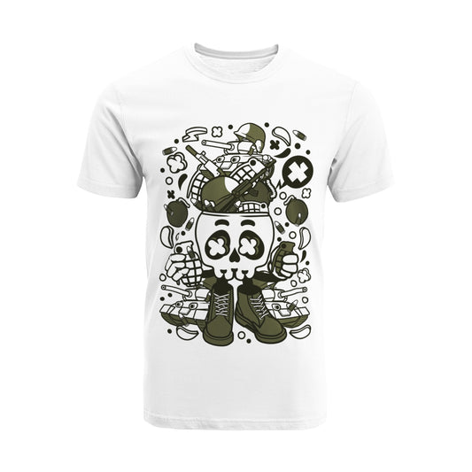 Army Skull Head Green D T-Shirt DromedarShop.com Online Boutique