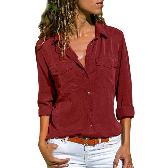 Women Long Sleeve Blouse DromedarShop.com Online Boutique