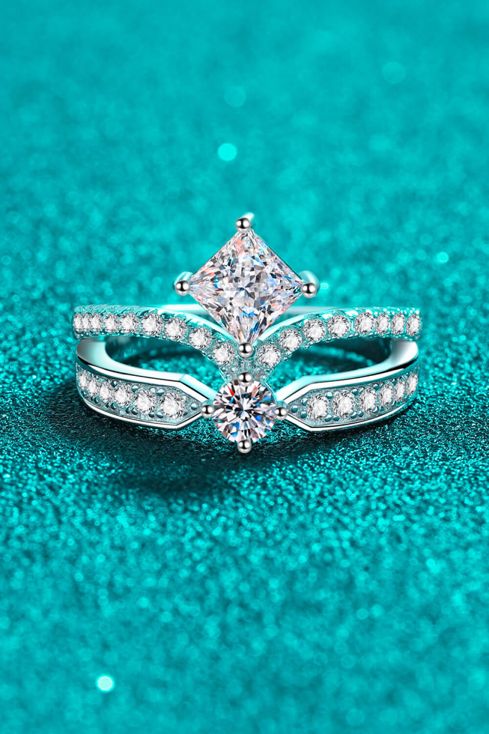 925 Sterling Silver Moissanite Crown Ring - DromedarShop.com Online Boutique
