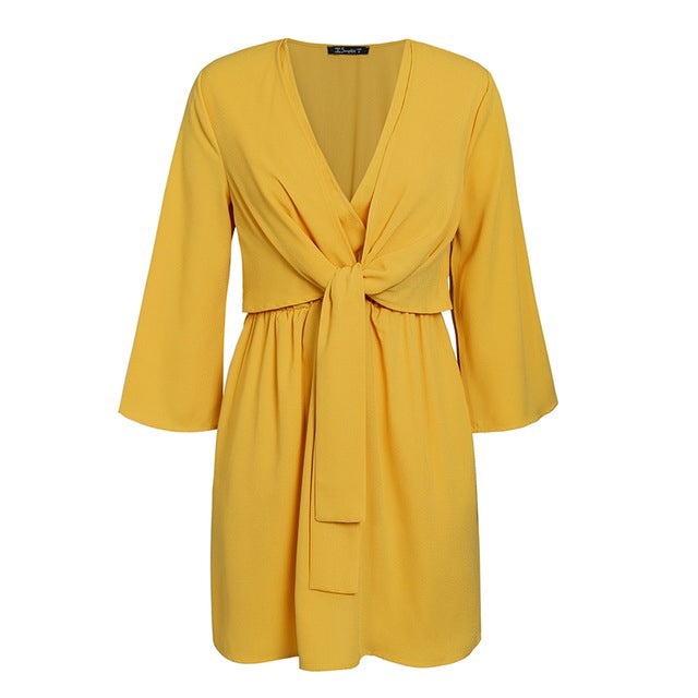 Vintage long sleeve chiffon summer women's dress - DromedarShop.com Online Boutique