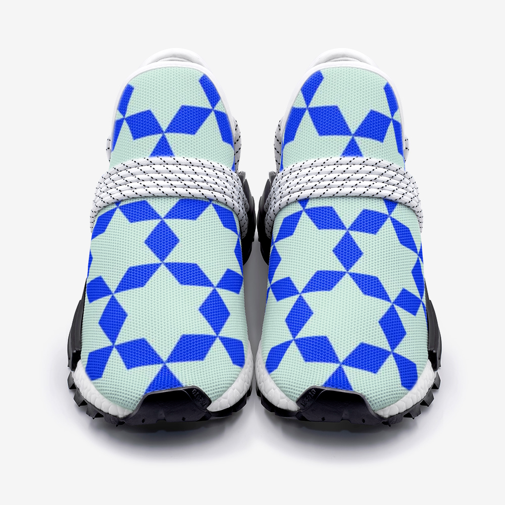 Miracle of the East  Blue Arabic-pattern Unisex Lightweight Sneaker S-1 Boost DromedarShop.com Online Boutique
