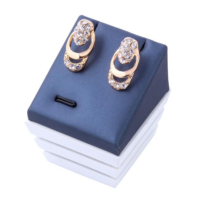Rose Gold Color Crystal Necklace Earring Bracelet Ring Jewelry Sets DromedarShop.com Online Boutique