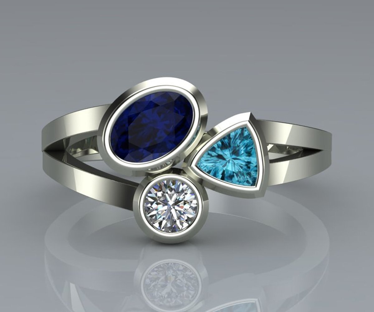 Women Cool Beautiful Three-Color Ring DromedarShop.com Online Boutique