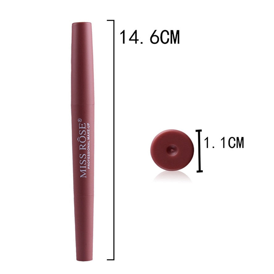 MISS ROSE 1PC Double-end Lasting Lipliner Waterproof Lip Liner Pen 8 Colors DromedarShop.com Online Boutique