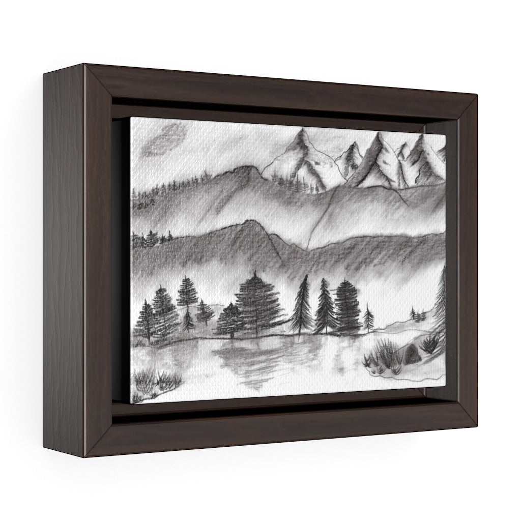 Mountains Lake Art of Dawidid Gallery Canvas Wraps, Horizontal Framed. DromedarShop.com Online Boutique