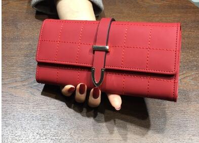 Wallets Long With Plaid Vegan Leather Fashion DromedarShop.com Online Boutique