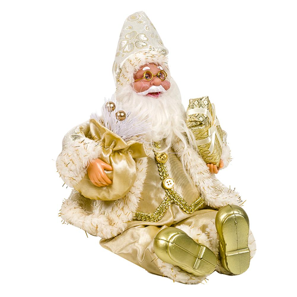 Merry Christmas Santa Claus Sitting Doll Decoration DromedarShop.com Online Boutique