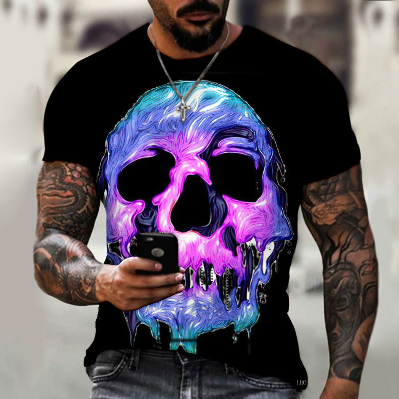 Men Digital Skull T-Shirts - DromedarShop.com Online Boutique