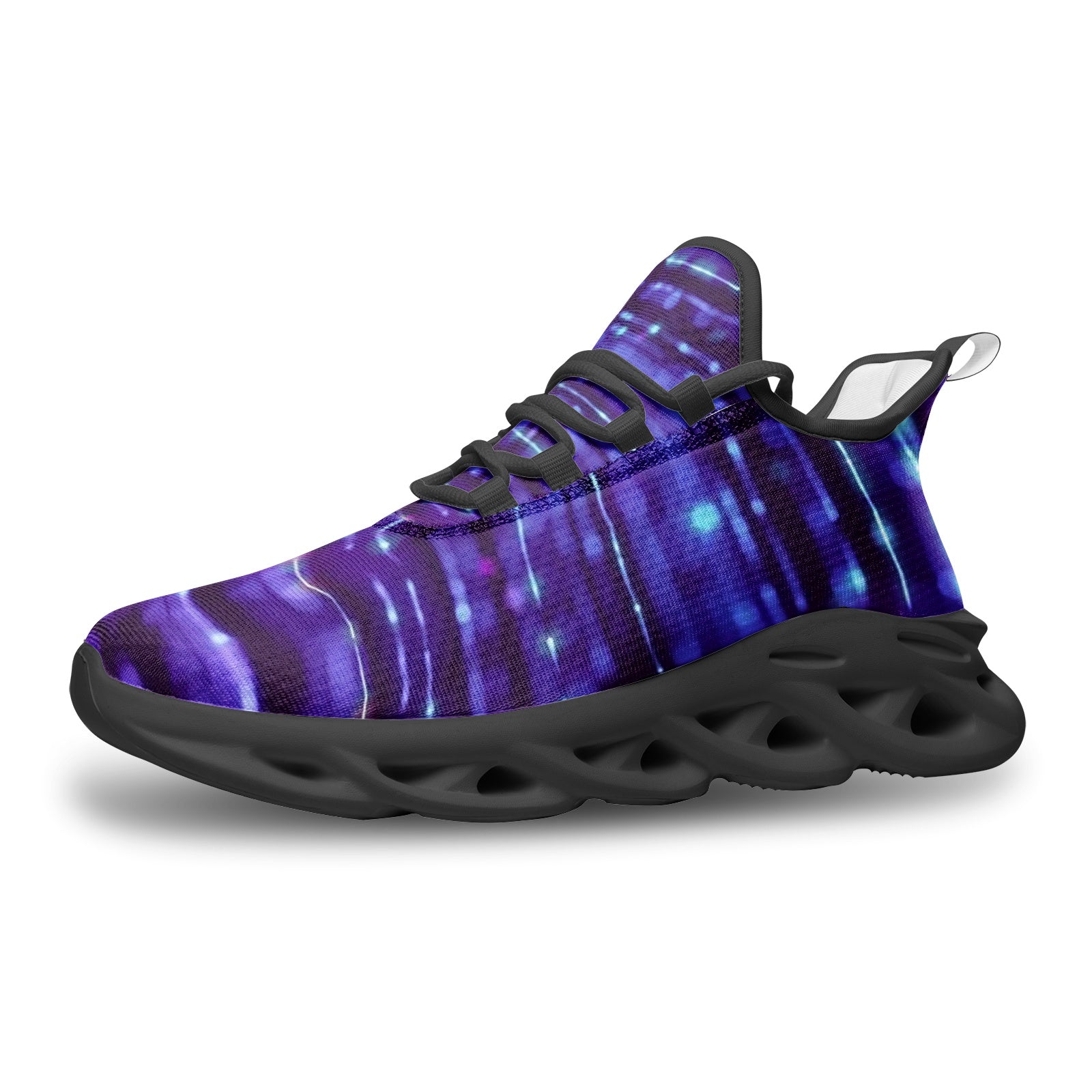 Purple Light Unisex Bounce Mesh Knit Sneakers - DromedarShop.com Online Boutique