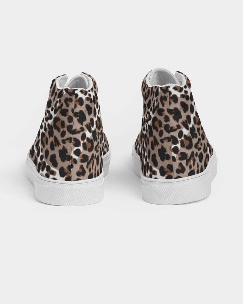 Leopard Fur Men's Hightop Canvas Shoe DromedarShop.com Online Boutique