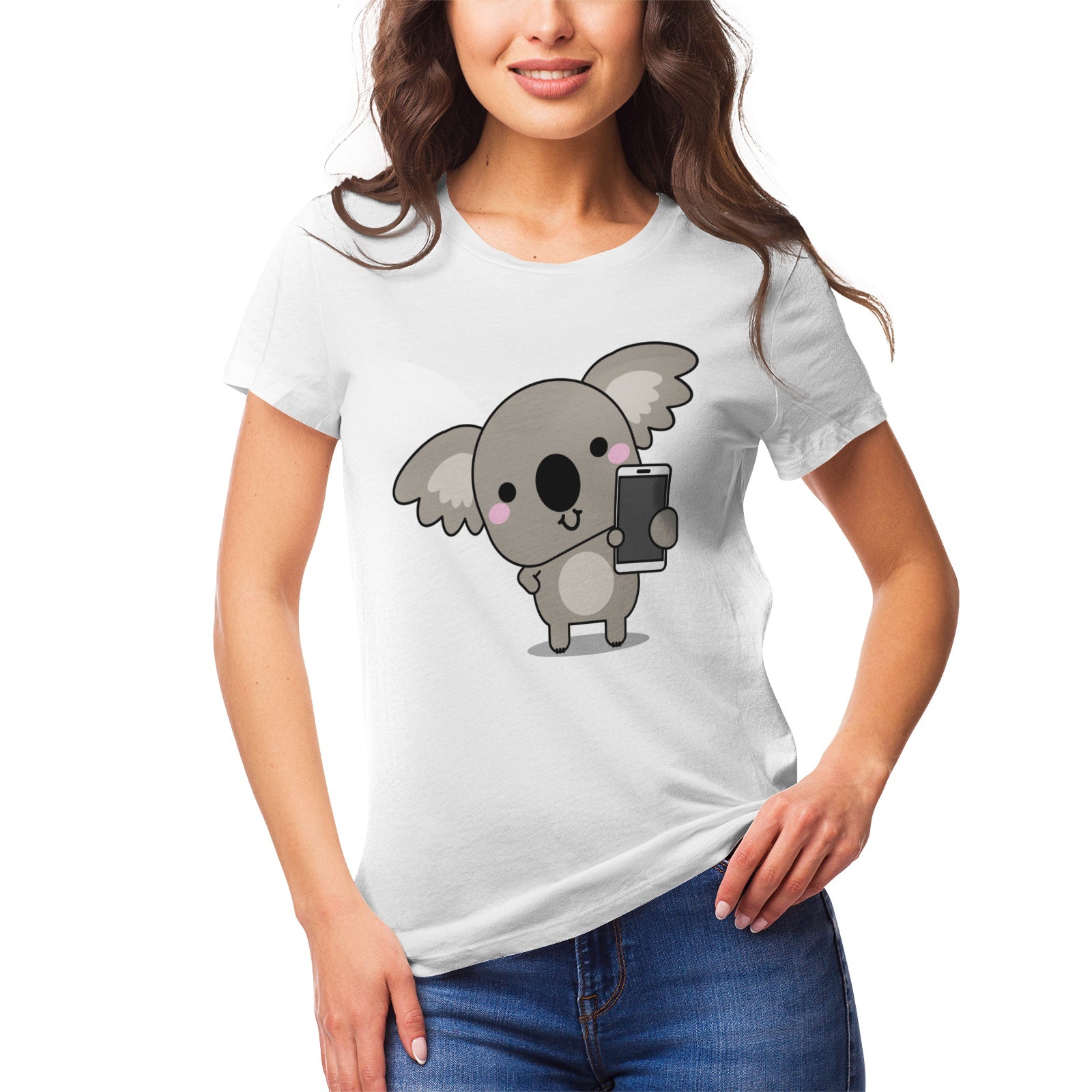 Koala Serie 18 Women's Ultrasoft Pima Cotton T‑shirt - DromedarShop.com Online Boutique