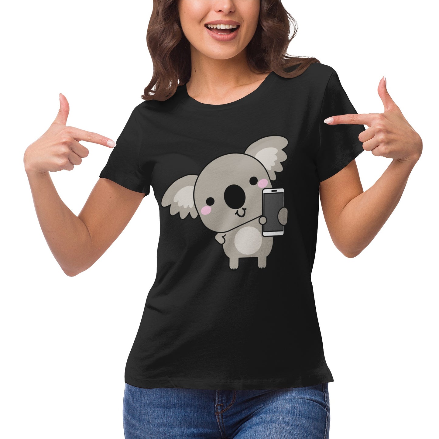 Koala Serie 18 Women's Ultrasoft Pima Cotton T‑shirt - DromedarShop.com Online Boutique
