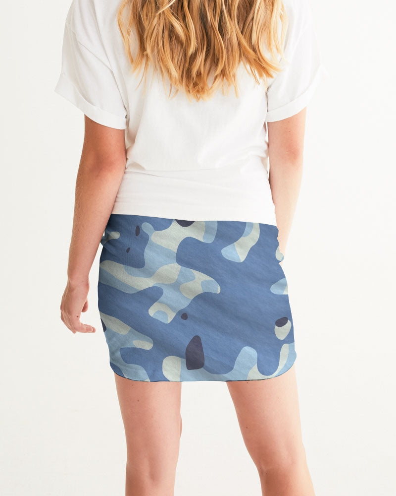 Blue Maniac Camouflage Women's Mini Skirt DromedarShop.com Online Boutique