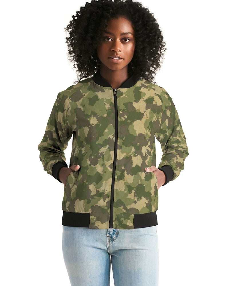 Military Green Women's Bomber Jacket DromedarShop.com Online Boutique