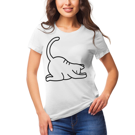 Yoga Cat 8 Women's Ultrasoft Pima Cotton T‑shirt - DromedarShop.com Online Boutique