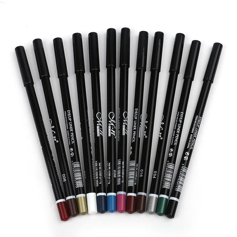 12Colors Eye Make-Up Eyeliner Pencil Waterproof DromedarShop.com Online Boutique