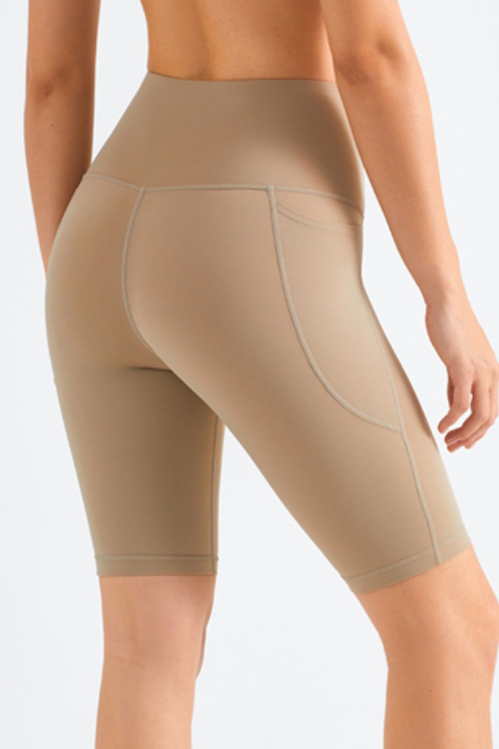 Feel Like Skin Elastic Waistband Pocket Biker Shorts - DromedarShop.com Online Boutique