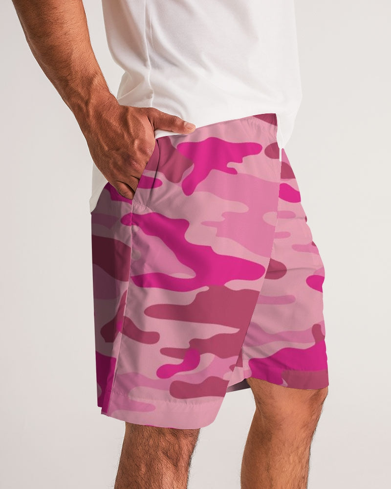 Pink  3 Color Camouflage Men's Jogger Shorts DromedarShop.com Online Boutique