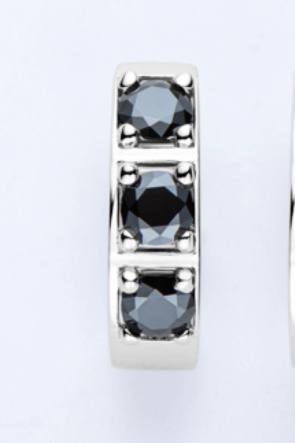 Inlaid Moissanite Huggie Earrings - DromedarShop.com Online Boutique