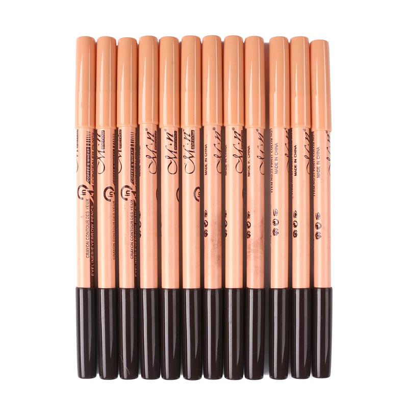 12PCS Conceale r& Eyebrow Pencil 2 in 1 Makeup DromedarShop.com Online Boutique