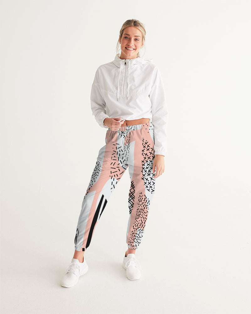 Pop Elements On Pink Women's Track Pants DromedarShop.com Online Boutique