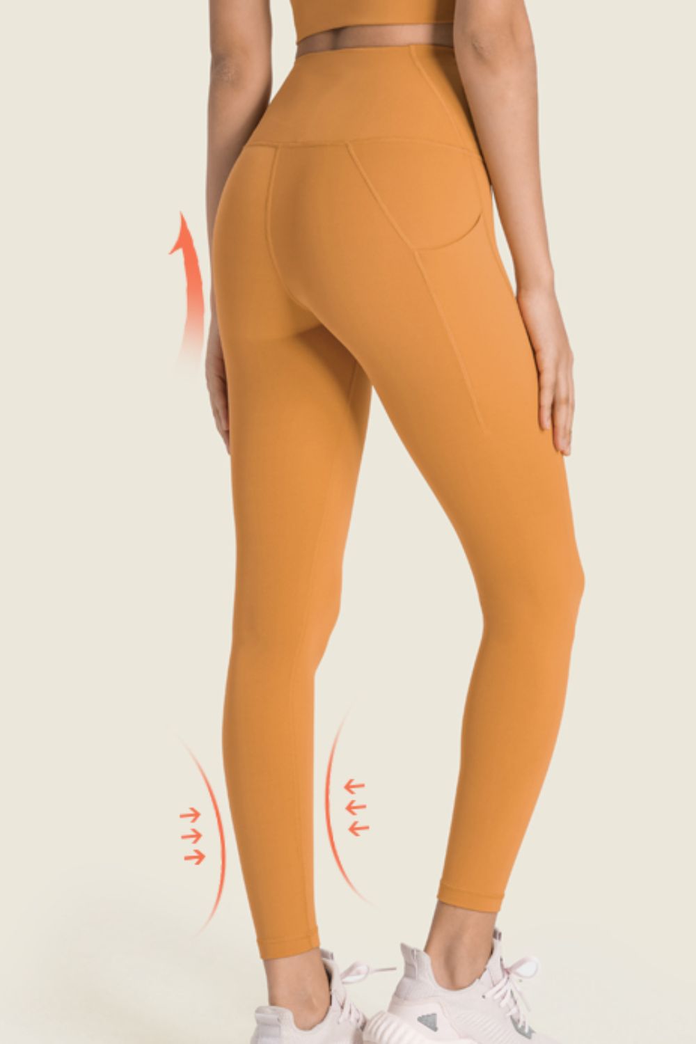 High-Rise Wide Waistband Pocket Yoga Leggings - DromedarShop.com Online Boutique