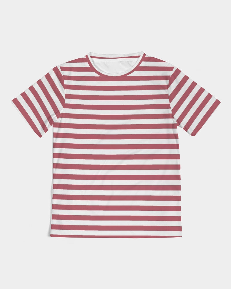 Red Stripes on White Kids Tee DromedarShop.com Online Boutique