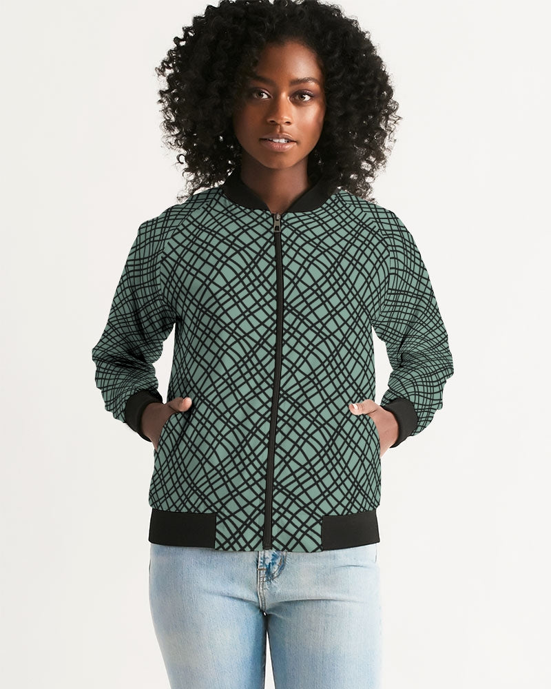 Tiffany Green Favor Women's Bomber Jacket DromedarShop.com Online Boutique