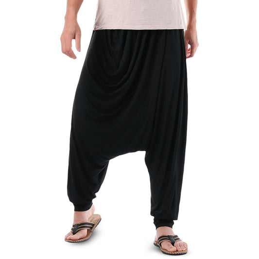 Men Solid Color Harem Pants - DromedarShop.com Online Boutique