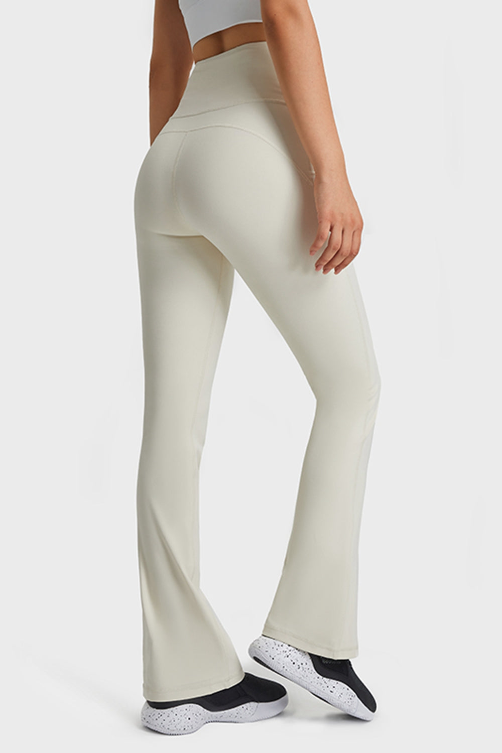 Elastic Waist Flare Yoga Pants - DromedarShop.com Online Boutique