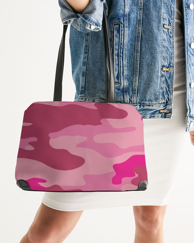 Pink 3 Color Camouflage Shoulder Bag DromedarShop.com Online Boutique