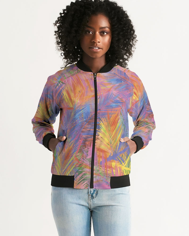 Flolige Colorful Women's Bomber Jacket DromedarShop.com Online Boutique