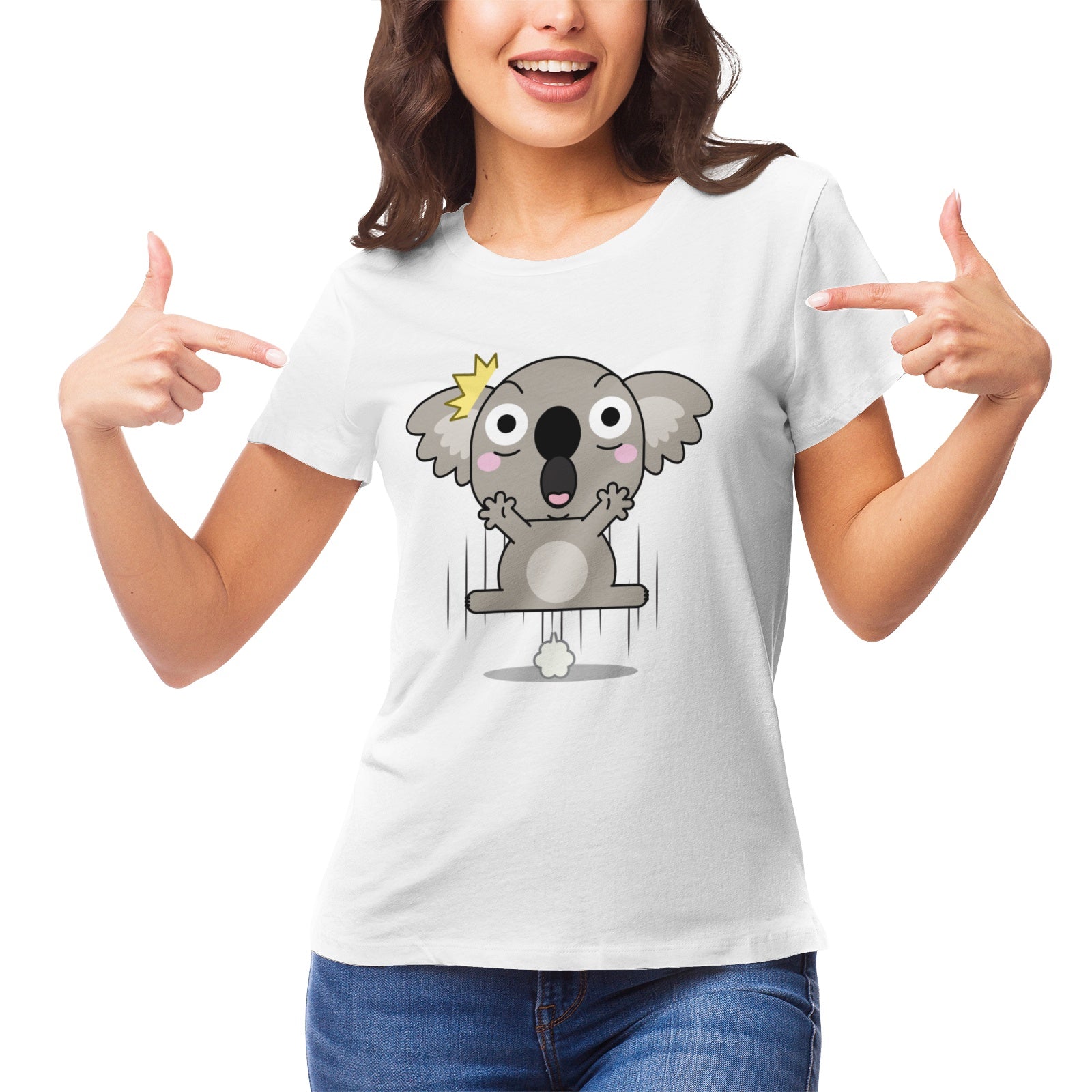 Koala Serie 17 Women's Ultrasoft Pima Cotton T‑shirt - DromedarShop.com Online Boutique