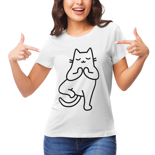 Yoga Cat 11 Women's Ultrasoft Pima Cotton T‑shirt - DromedarShop.com Online Boutique
