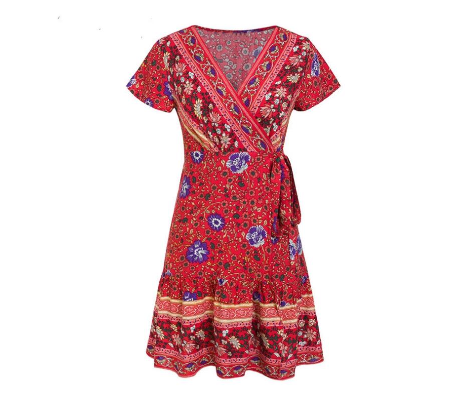 Bohemian floral mini women summer dress DromedarShop.com Online Boutique
