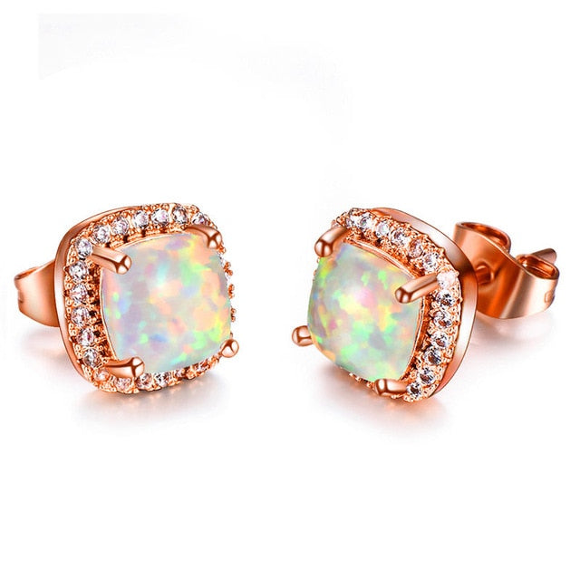 Luxury Fashion Crystal Zircon Stone Earrings 925 Sterling Silver DromedarShop.com Online Boutique