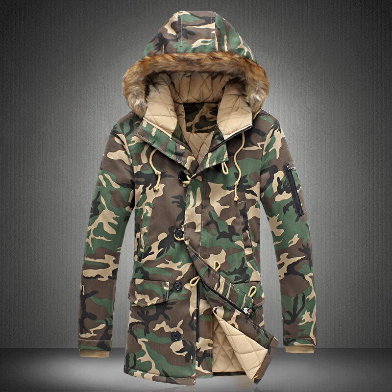 Camouflage Men's Hooded Jacket DromedarShop.com Online Boutique