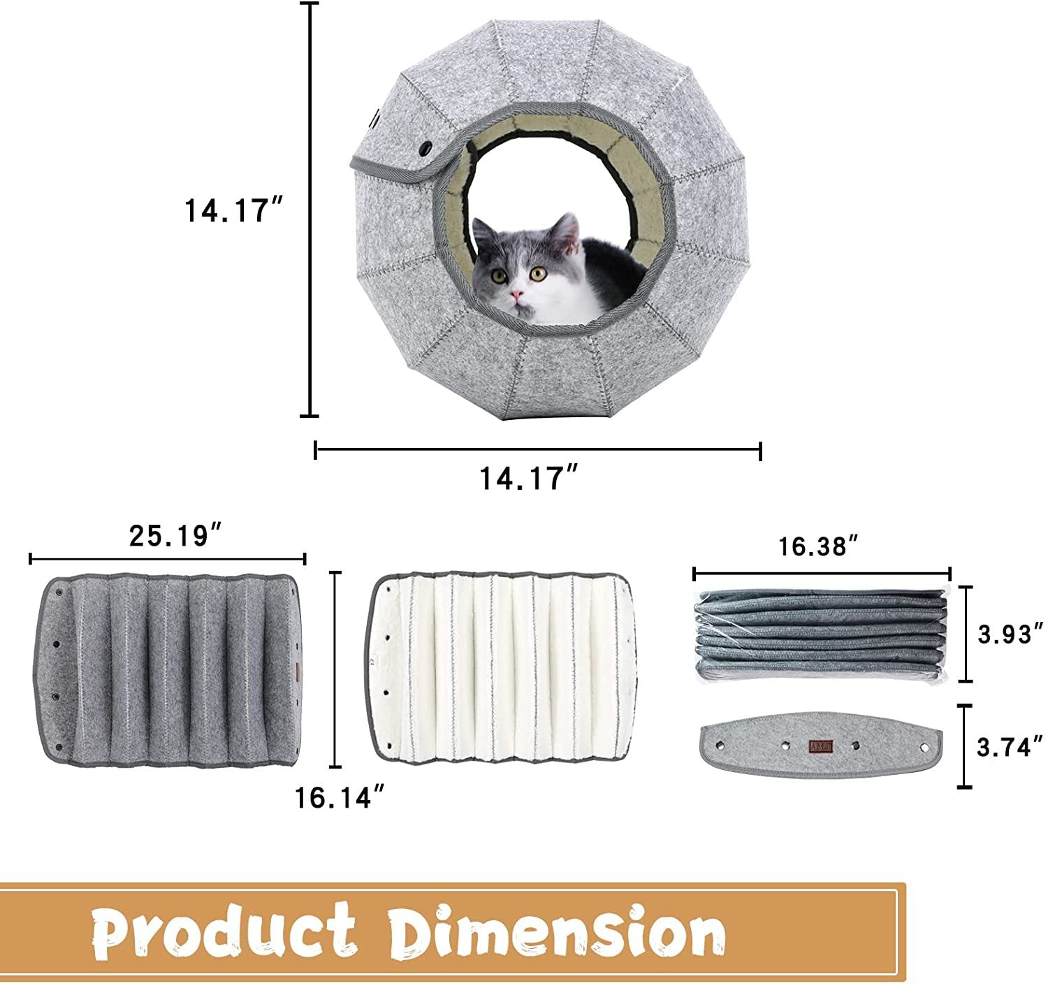 Foldable Breathable Pet Bed Cat Kennel Cave Tunnel Semi-Enclosed Creative Cat Mat Cat And Dog Supplies DromedarShop.com Online Boutique