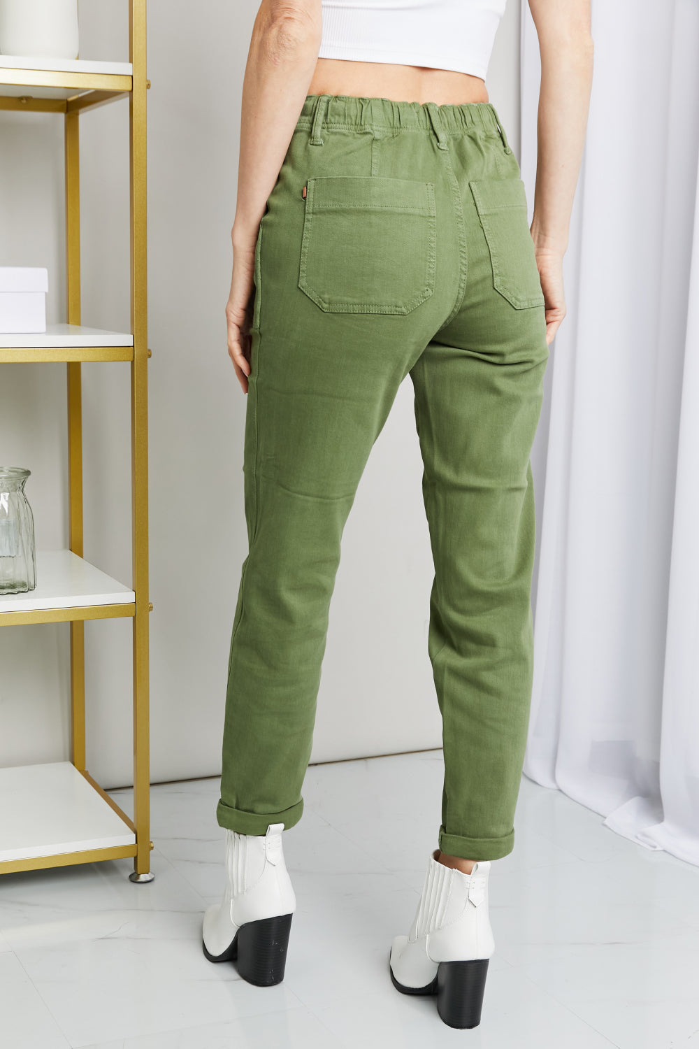 Judy Blue Full Size Drawstring Waist Pocket Jeans - DromedarShop.com Online Boutique