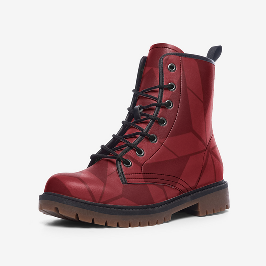 Aztec Red Casual Leather Lightweight Unisex Boots DromedarShop.com Online Boutique