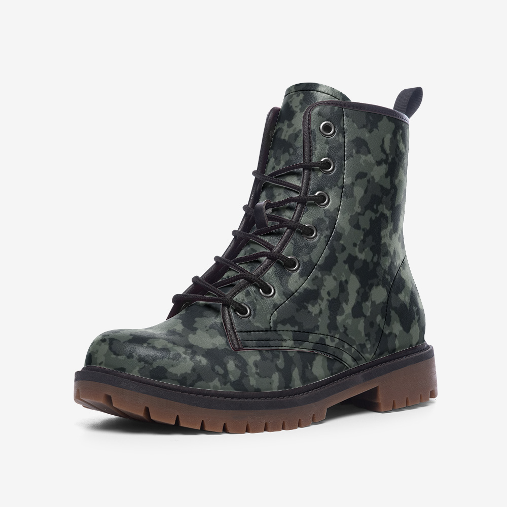 Camouflage Dark Side Casual Leather Lightweight Unisex Boots DromedarShop.com Online Boutique