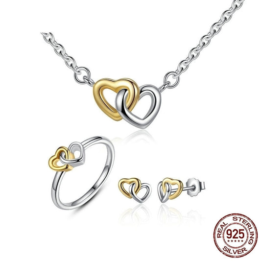 925 Sterling Silver Heart to Heart Jewelry Sets DromedarShop.com Online Boutique