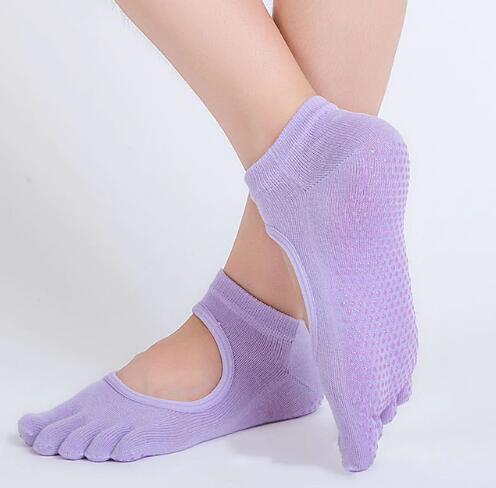 Women Yoga Socks Anti-slip Backless 5 Toe Socks DromedarShop.com Online Boutique