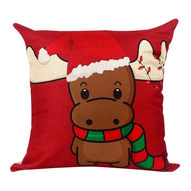 Merry Christmas Decoration For Home Santa Claus Reindeer Pillow Case DromedarShop.com Online Boutique