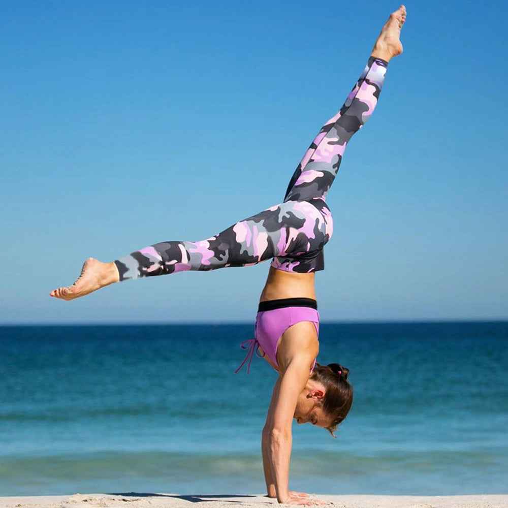 Digital Camouflage Print Yoga Pants Fitness Sport Women Workout Leggings DromedarShop.com Online Boutique
