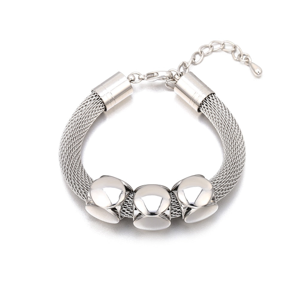 Titanium Steel Geometry Bracelet for Women DromedarShop.com Online Boutique