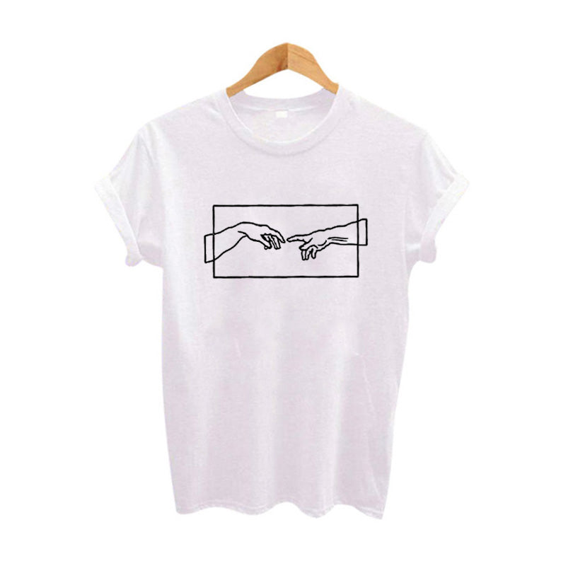 Womens Fashion Art Print T-shirt DromedarShop.com Online Boutique