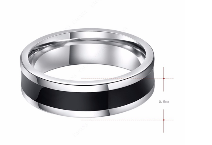 Titanium Stainless Steel Rings For Women Polishing Cool Black Fashion Jewelry Wholesale NO.R176 DromedarShop.com Online Boutique