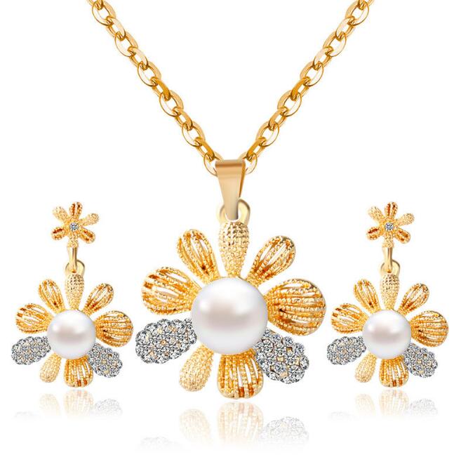 Plated Jewelry Luxury Wedding Bridal Rhinestone Gem Jewelry Sets DromedarShop.com Online Boutique